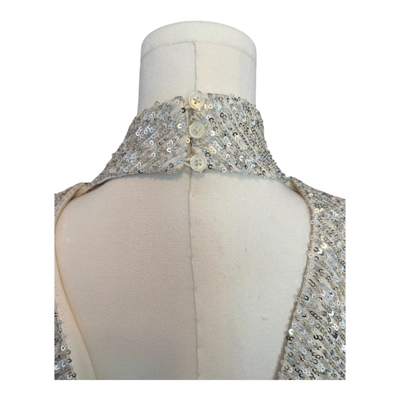 🆕 ✨ NWT 1.STATE Midnight Garden Sequin Bell Sleeve Blouse | Women’s Sz L - Picture 6 of 10